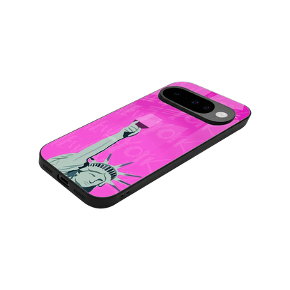 Freedom Toast stylish phone case for google pixel 10 | glossy glass and slim fit
