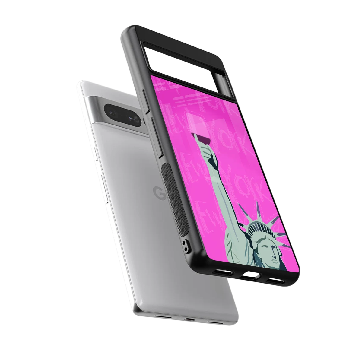 Freedom Toast sleek google pixel 7 pro cover with tempered glass back and TPU edges