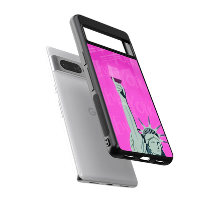 Freedom Toast sleek google pixel 7 pro cover with tempered glass back and TPU edges
