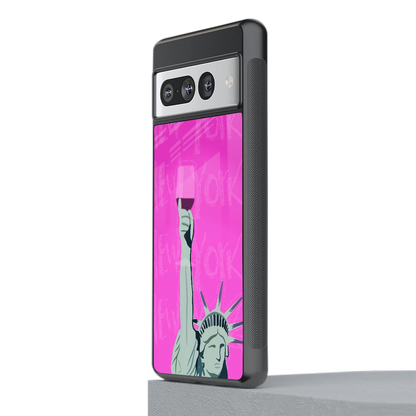 Freedom Toast stylish phone case for google pixel 7 pro | glossy glass and slim fit