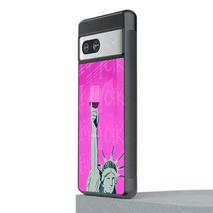 Freedom Toast stylish phone case for google pixel 7 | glossy glass and slim fit