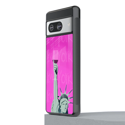 Freedom Toast stylish phone case for google pixel 8 | glossy glass and slim fit
