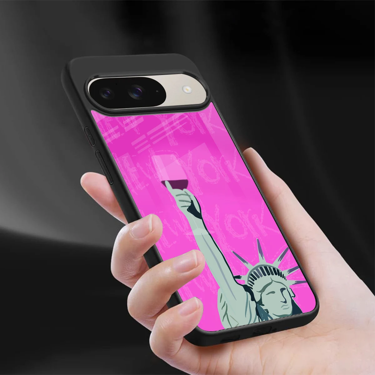 Freedom Toast sleek google pixel 9 cover with tempered glass back and TPU edges