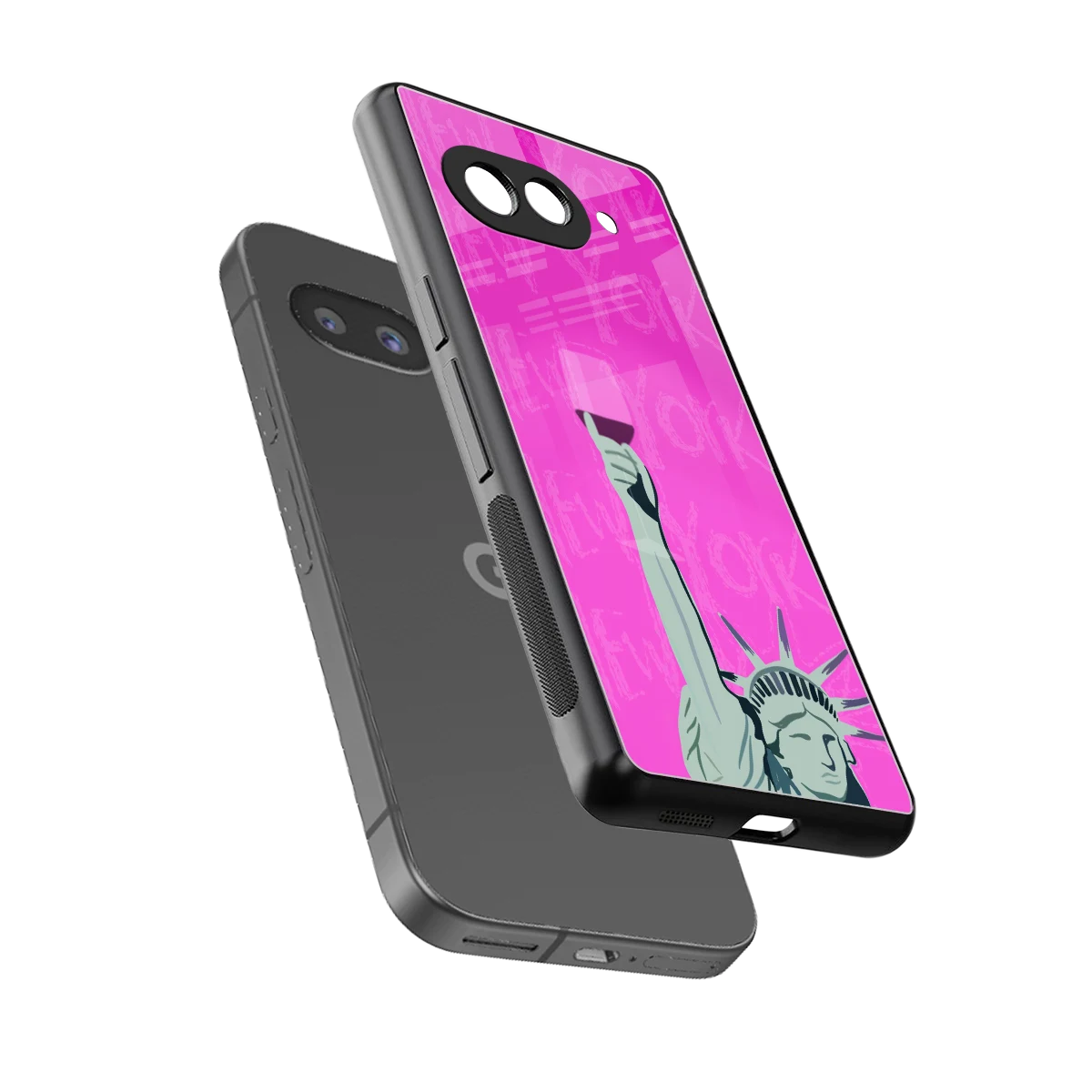Freedom Toast sleek google pixel 10a cover with tempered glass back and TPU edges