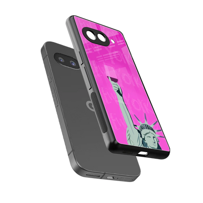 Freedom Toast sleek google pixel 10a cover with tempered glass back and TPU edges