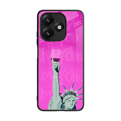 Freedom Toast back phone cover | glass case for redmi 12 5g