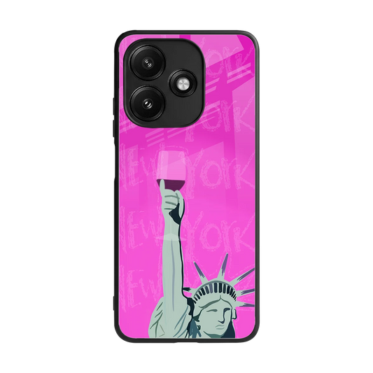 Freedom Toast back phone cover | glass case for redmi 12 5g