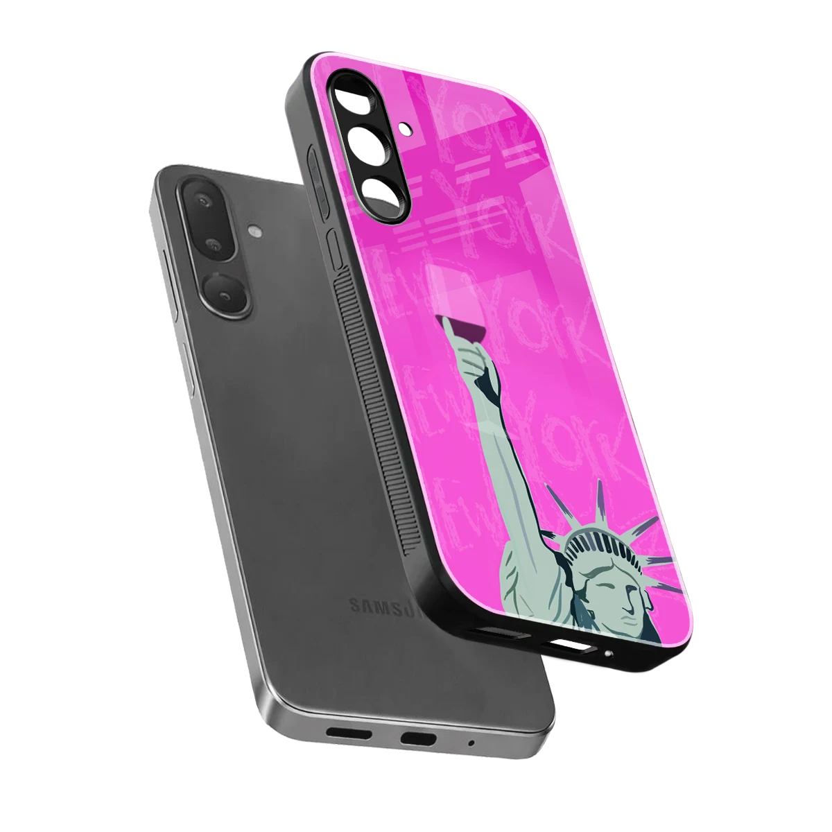 Freedom Toast sleek samsung galaxy m56 5g cover with tempered glass back and TPU edges