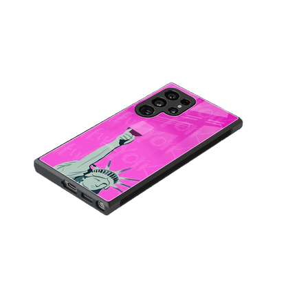 Freedom Toast stylish phone case for samsung galaxy s23 ultra | glossy glass and slim fit