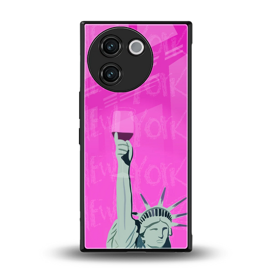 Freedom Toast back phone cover | glass case for vivo v30e