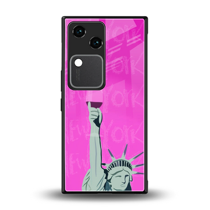 Freedom Toast back phone cover | glass case for vivo v30