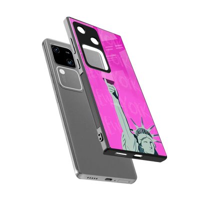 Freedom Toast sleek vivo v30 cover with tempered glass back and TPU edges