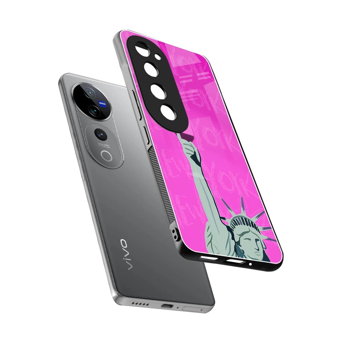 Freedom Toast sleek vivo v40 pro cover with tempered glass back and TPU edges