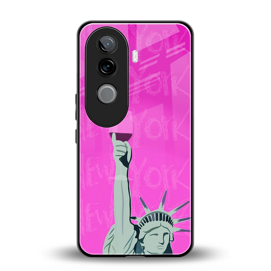 Freedom Toast back phone cover | glass case for vivo v40e