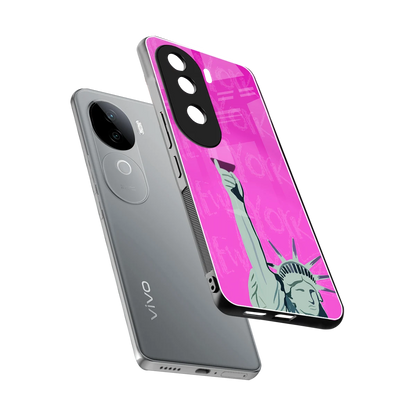 Freedom Toast sleek vivo v40e cover with tempered glass back and TPU edges