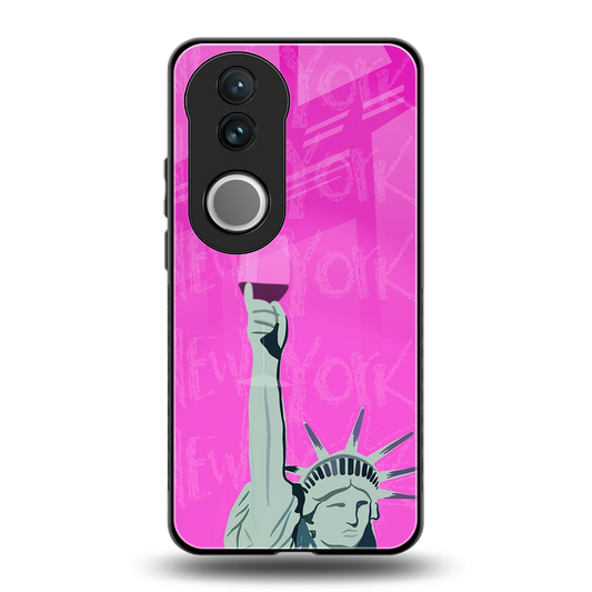 Freedom Toast back phone cover | glass case for vivo v50