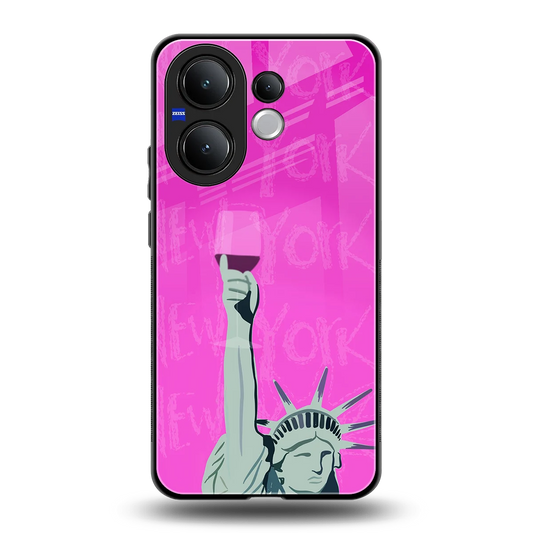 Freedom Toast back phone cover | glass case for vivo v60