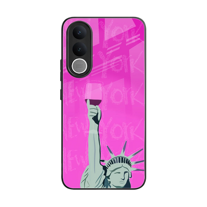 Freedom Toast back phone cover | glass case for vivo v70 fe