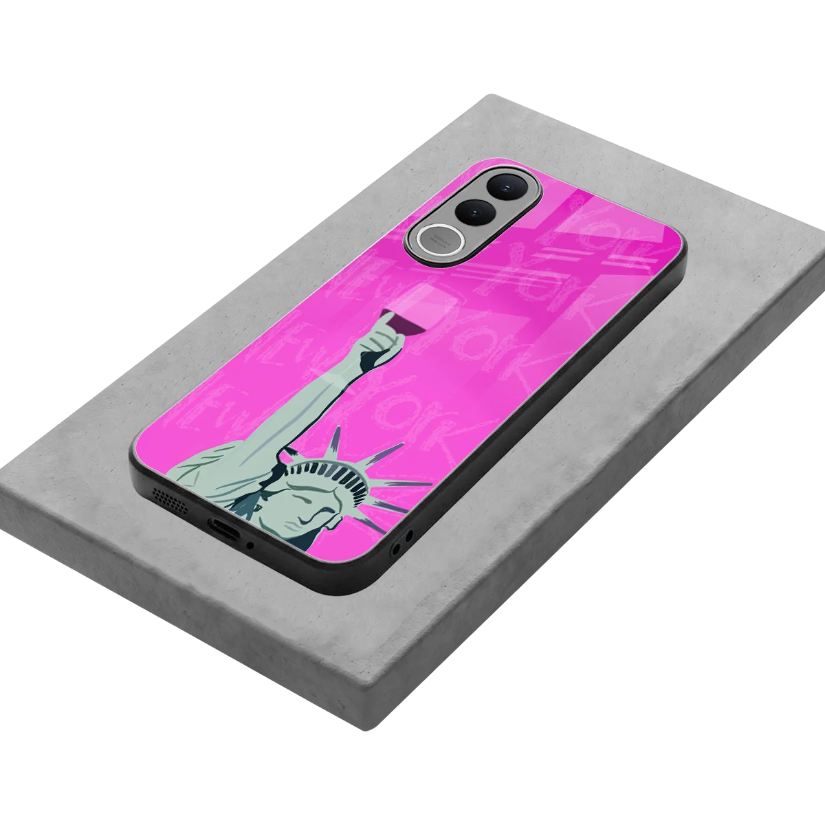 Freedom Toast stylish phone case for vivo v70 fe | glossy glass and slim fit