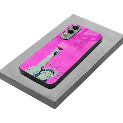 Freedom Toast stylish phone case for vivo v70 fe | glossy glass and slim fit