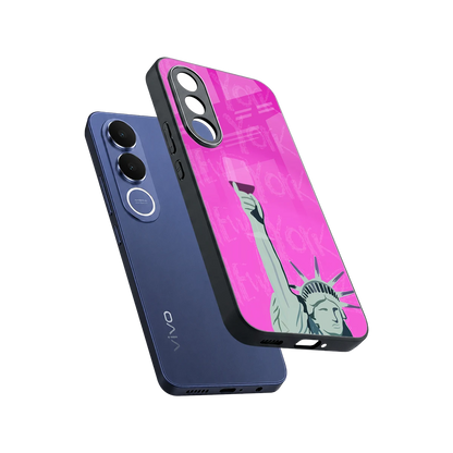 Freedom Toast sleek vivo v70 fe cover with tempered glass back and TPU edges