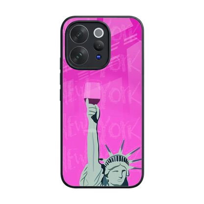 Freedom Toast back phone cover | glass case for vivo v70