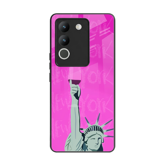 Freedom Toast back phone cover | glass case for vivo y200 5g