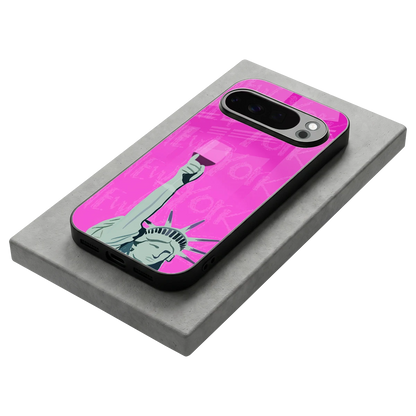 Freedom Toast stylish phone case for google pixel 10 pro | glossy glass and slim fit