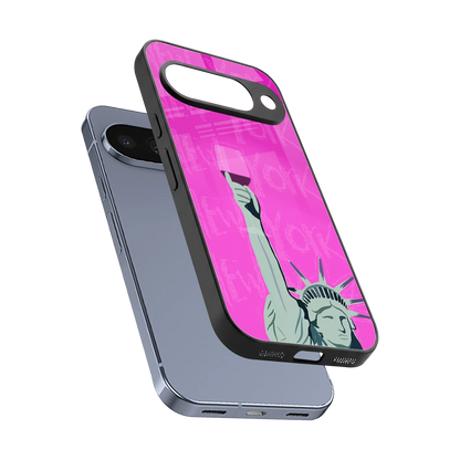 Freedom Toast sleek google pixel 10 cover with tempered glass back and TPU edges