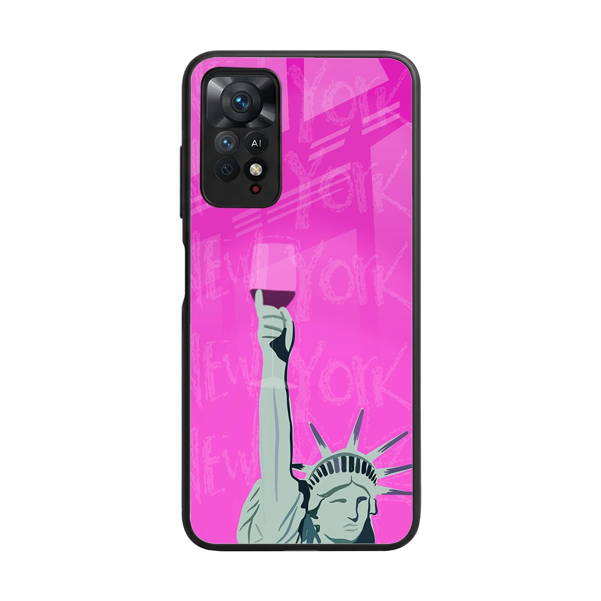 Freedom Toast back phone cover | glass case for redmi note 11 pro
