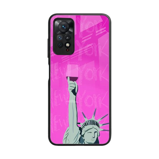 Freedom Toast back phone cover | glass case for redmi note 11 pro