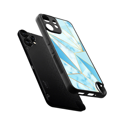 French Marble sleek cmf nothing phone 2 pro cover with tempered glass back and TPU edges