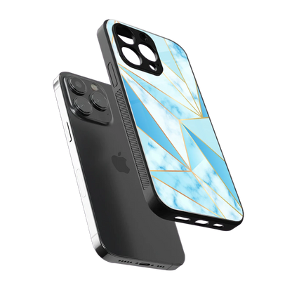 French Marble sleek iphone 15 pro max cover with tempered glass back and TPU edges