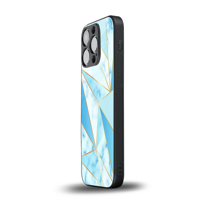 French Marble iphone 15 pro mobile cover | shockproof glass phone case
