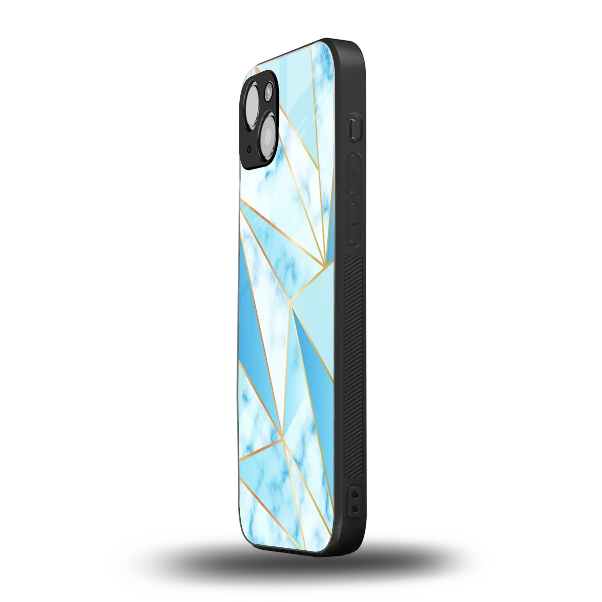 French Marble iphone 15 mobile cover | shockproof glass phone case
