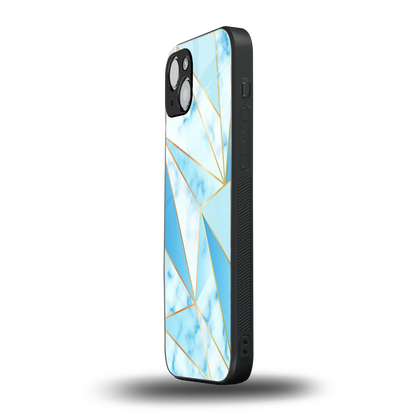 French Marble iphone 15 mobile cover | shockproof glass phone case