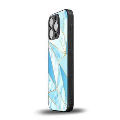 French Marble iphone 16 pro mobile cover | shockproof glass phone case