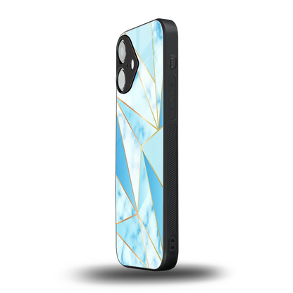 French Marble iPhone 16 mobile cover | shockproof glass phone case