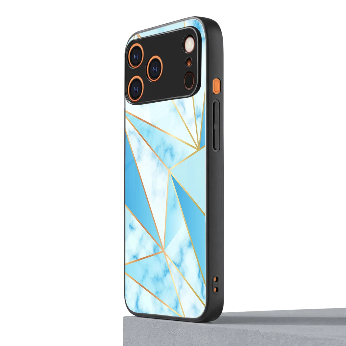 French Marble iphone 17 pro max mobile cover | shockproof glass phone case