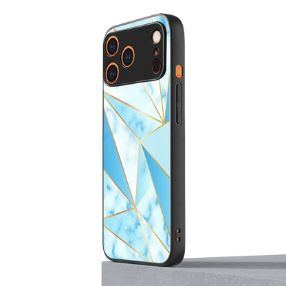 French Marble iphone 17 pro max mobile cover | shockproof glass phone case