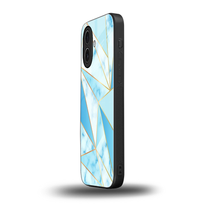French Marble iphone 17 mobile cover | shockproof glass phone case