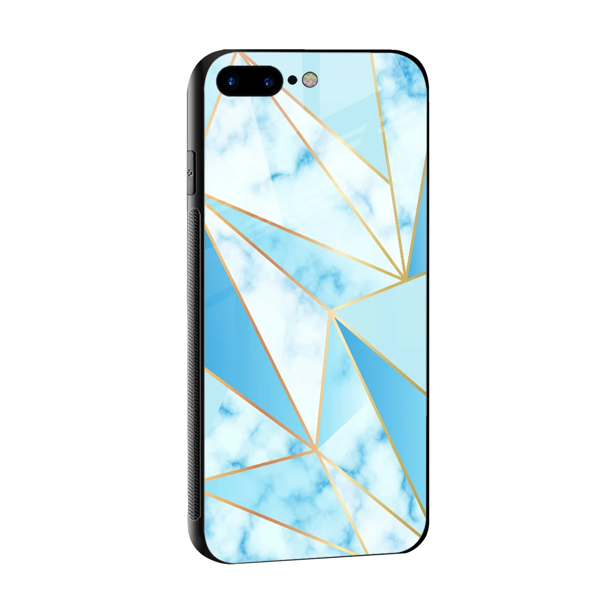 French Marble sleek iphone 8 plus cover with tempered glass back and TPU edges