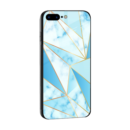 French Marble sleek iphone 8 plus cover with tempered glass back and TPU edges