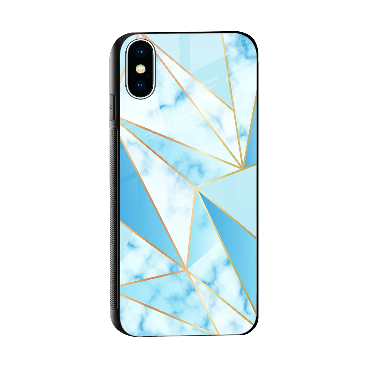 French Marble sleek iphone x cover with tempered glass back and TPU edges