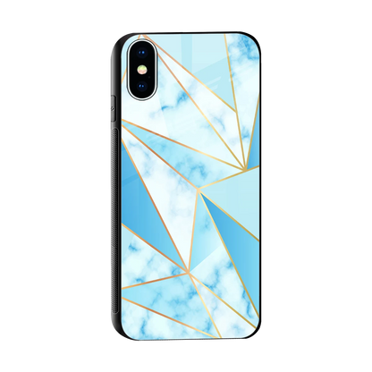 French Marble sleek iphone x cover with tempered glass back and TPU edges