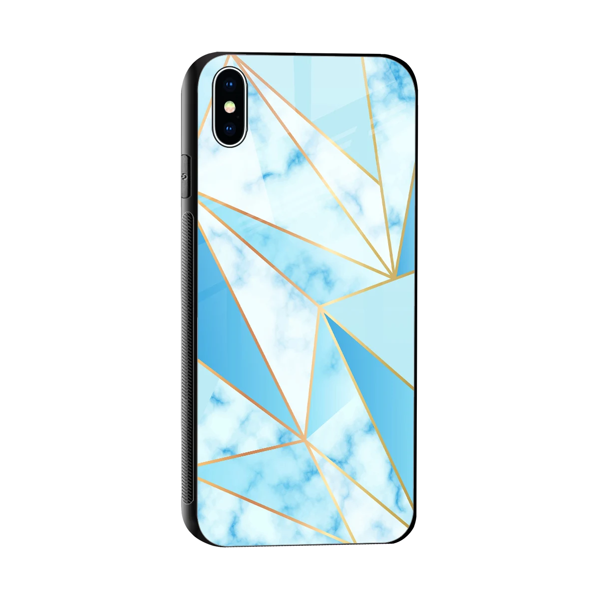 French Marble sleek iphone xs max cover with tempered glass back and TPU edges