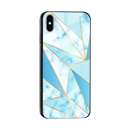 French Marble sleek iphone xs max cover with tempered glass back and TPU edges