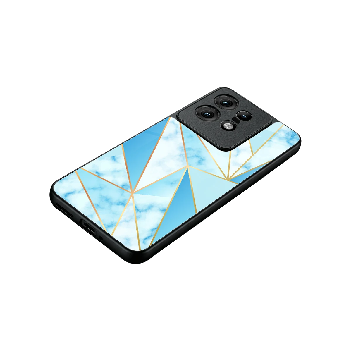 French Marble stylish phone case for motorola edge 50 pro | glossy glass and slim fit