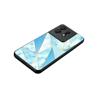 French Marble stylish phone case for motorola edge 50 pro | glossy glass and slim fit