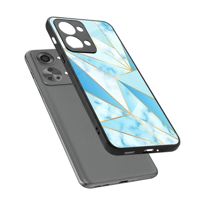French Marble sleek oneplus nord 2t cover with tempered glass back and TPU edges